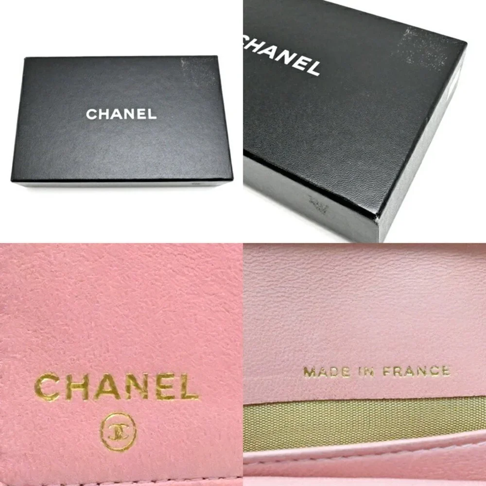 CHANEL Pink Caviar Leather Logo Wallet - Picture 10 of 10
